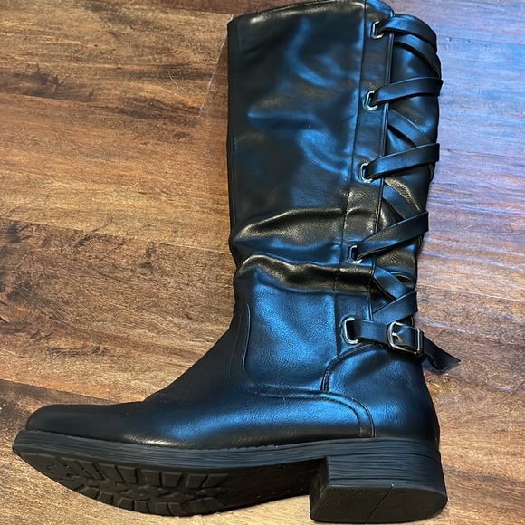 Black riding boots size 7.5 - Picture 3 of 6